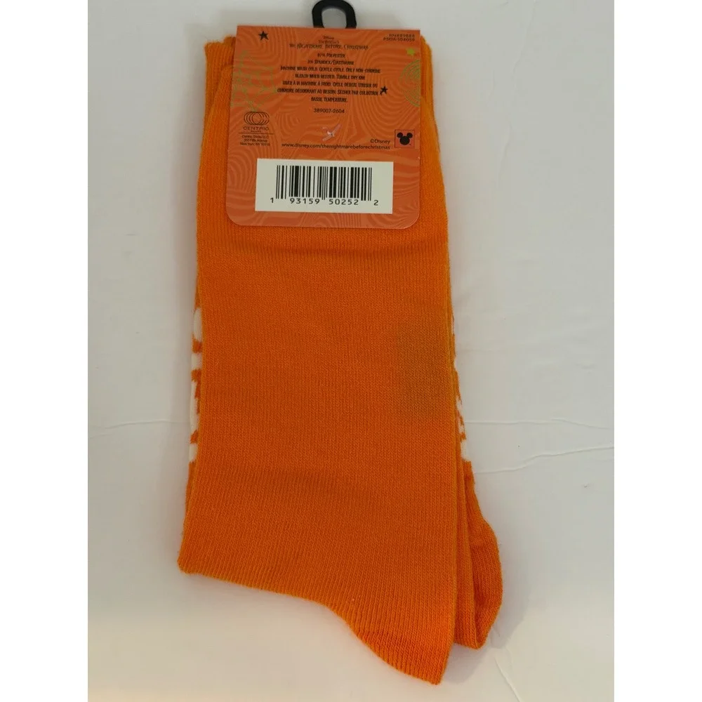 Disney Nightmare Before Christmas Jack Skellington Happy Haunting Orange Socks
